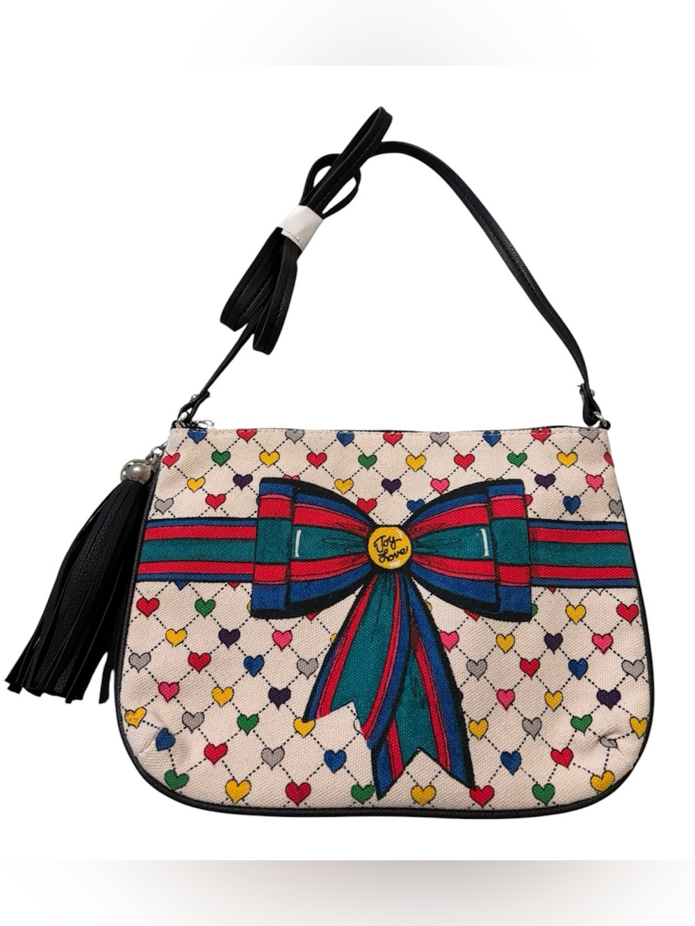 Brighton “Love & Joy” heavy canvas crossbody - Like New - Picture 2 of 5